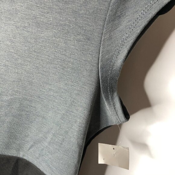 New BeBop Grey & Black Colorblock Capped Sleeved Stretchy Bodycon Mini Dress - Picture 5 of 10